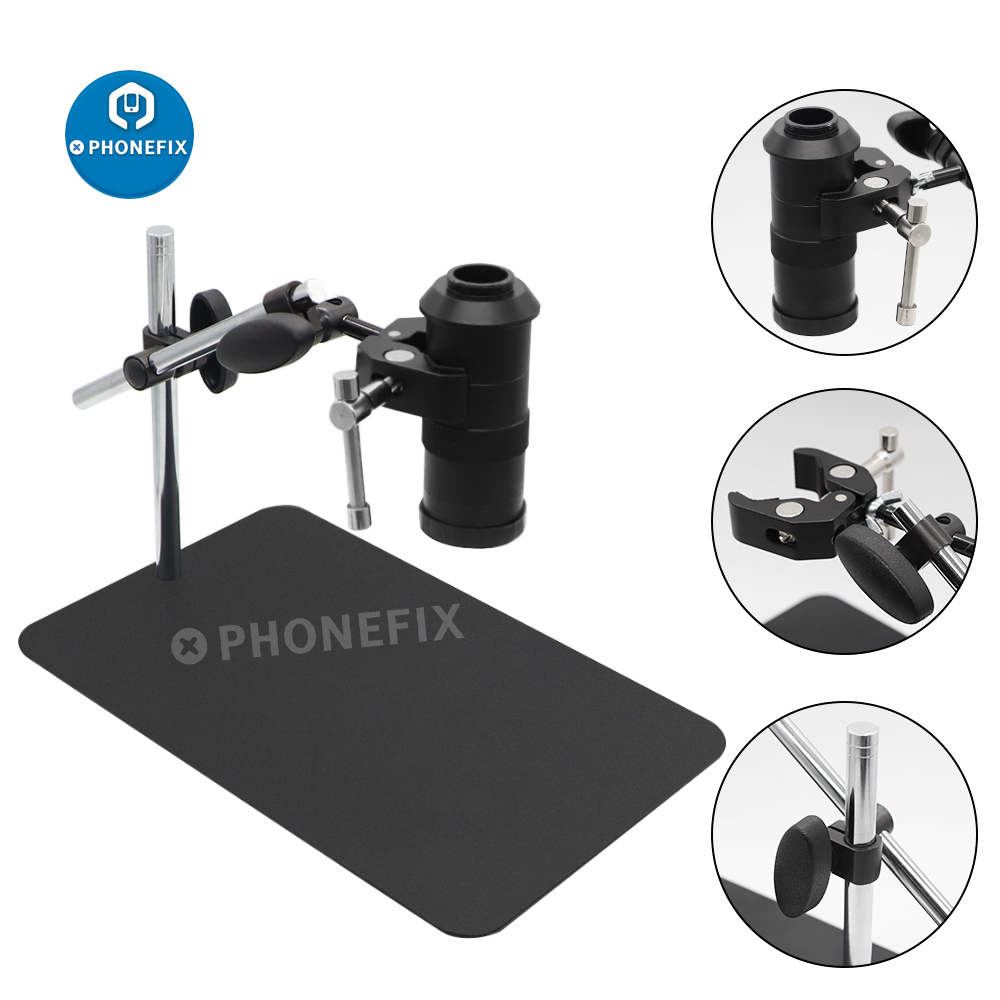 Articulating Arm Boom Stand Microscope - Universal Double Boom สเตอริโอซูมกล้องจุลทรรศน์ยืนผู้ถือโฟกัสยึด Articulating สำหรับกล้องอุตสาหกรรมเว็บแคม
