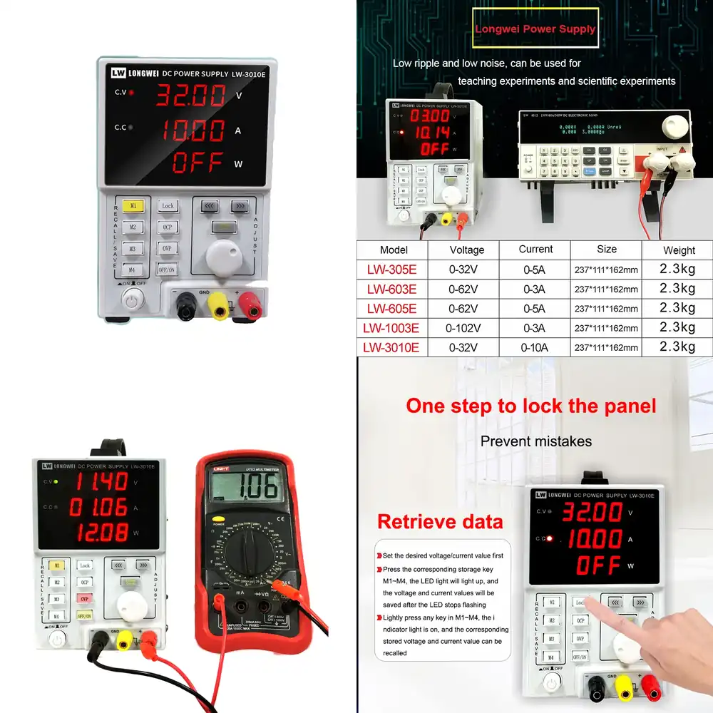 High Precision Dc Power Supply 30V 10A - แหล่งจ่ายไฟฟ้ากระแสตรงแบบปรับค่าได้ ความแม่นยำสูง 30 โวลต์ 10 แอมป์