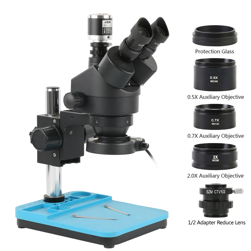 7X-90X Simul-FOCAL ZOOM กล้องจ - Simul-Focal Industrial Microscope 4K Hdmi บทวิจารณ์และราคา