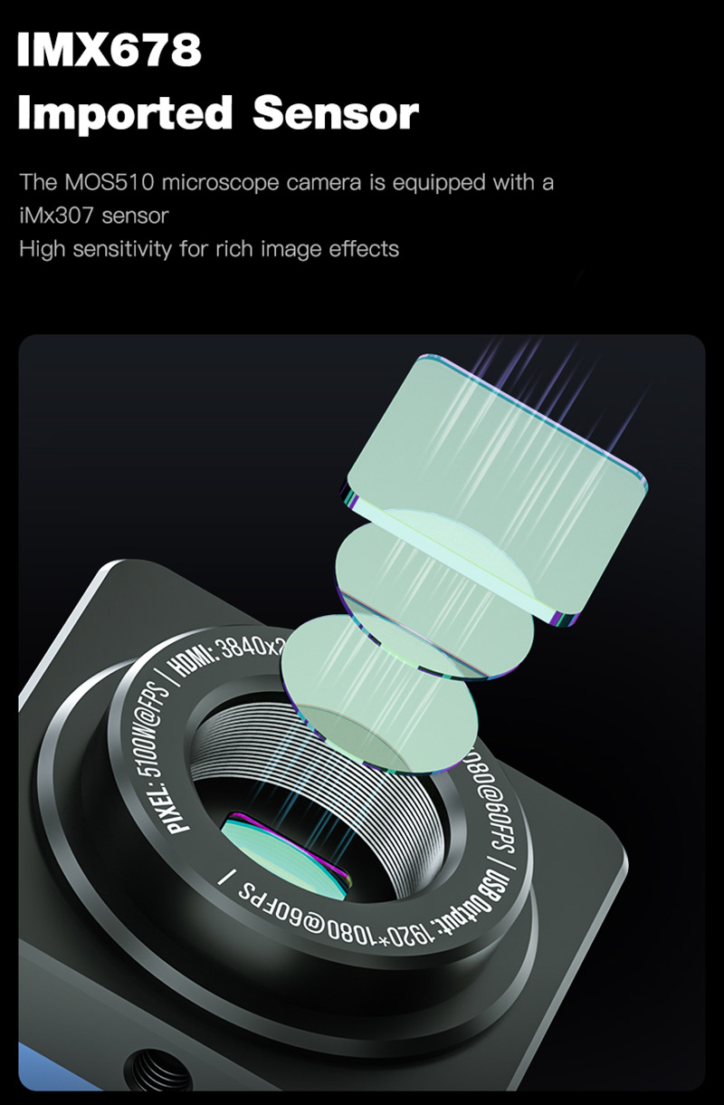 ช่างกล้องจุลทรรศน์อุตสาหกรรมกล - 4K Microscope Camera Sony Sensor บทวิจารณ์และราคา