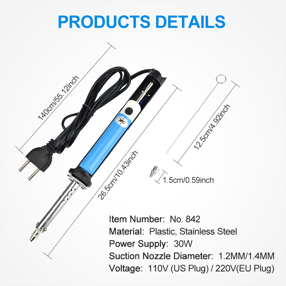 เครื่องดูดตะกั่วไฟฟ้า AC 110V/ - Desoldering Pump Electric Vacuum Station บทวิจารณ์และราคา