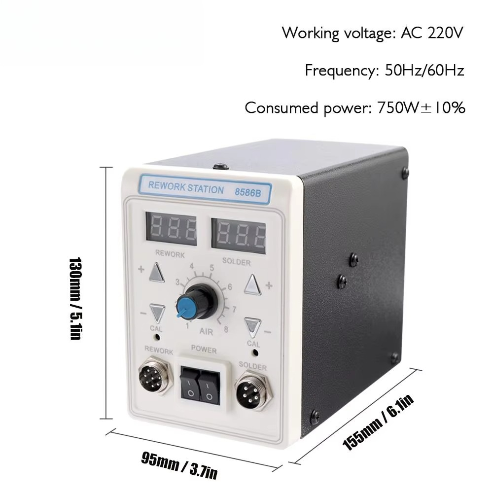 สถานีบัดกรีลมร้อนดิจิตอล APD-8 - 2 In 1 Soldering Rework Station 750W บทวิจารณ์และราคา