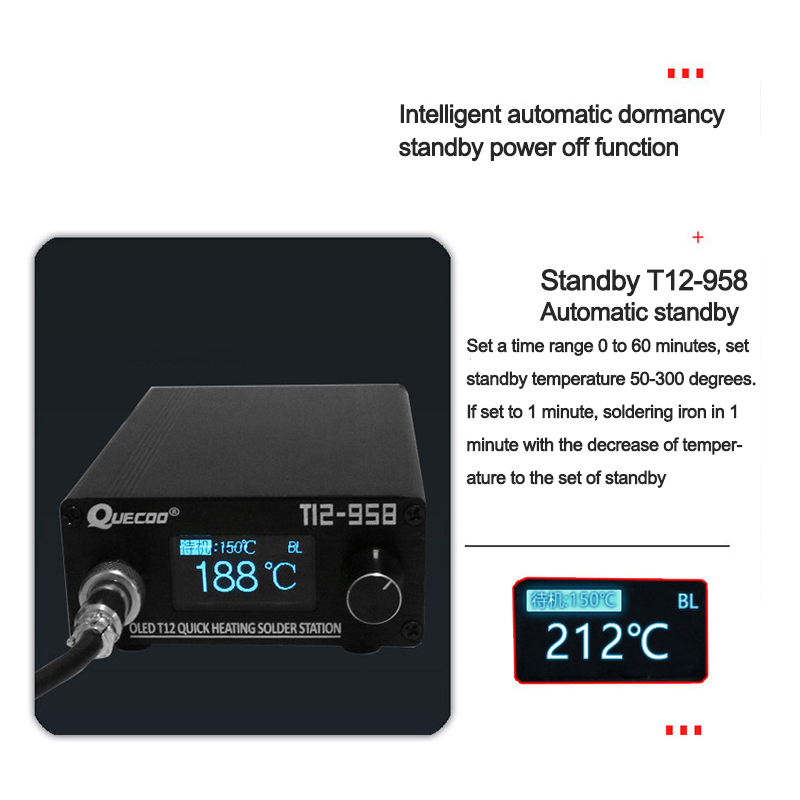 สถานีบัดกรีอัจฉริยะขนาดเล็ก T1 - T12 Soldering Station Oled บทวิจารณ์และราคา