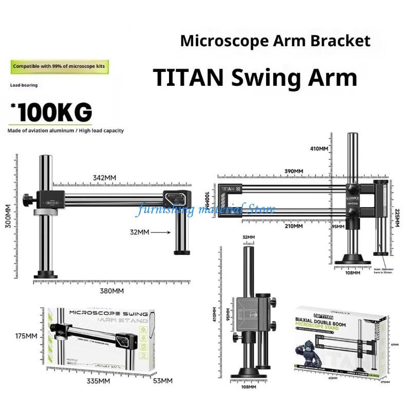 Y5GD ขาตั้งบูมแบบแขนคู่ โต๊ะงา - Articulating Arm Boom Stand Microscope บทวิจารณ์และราคา