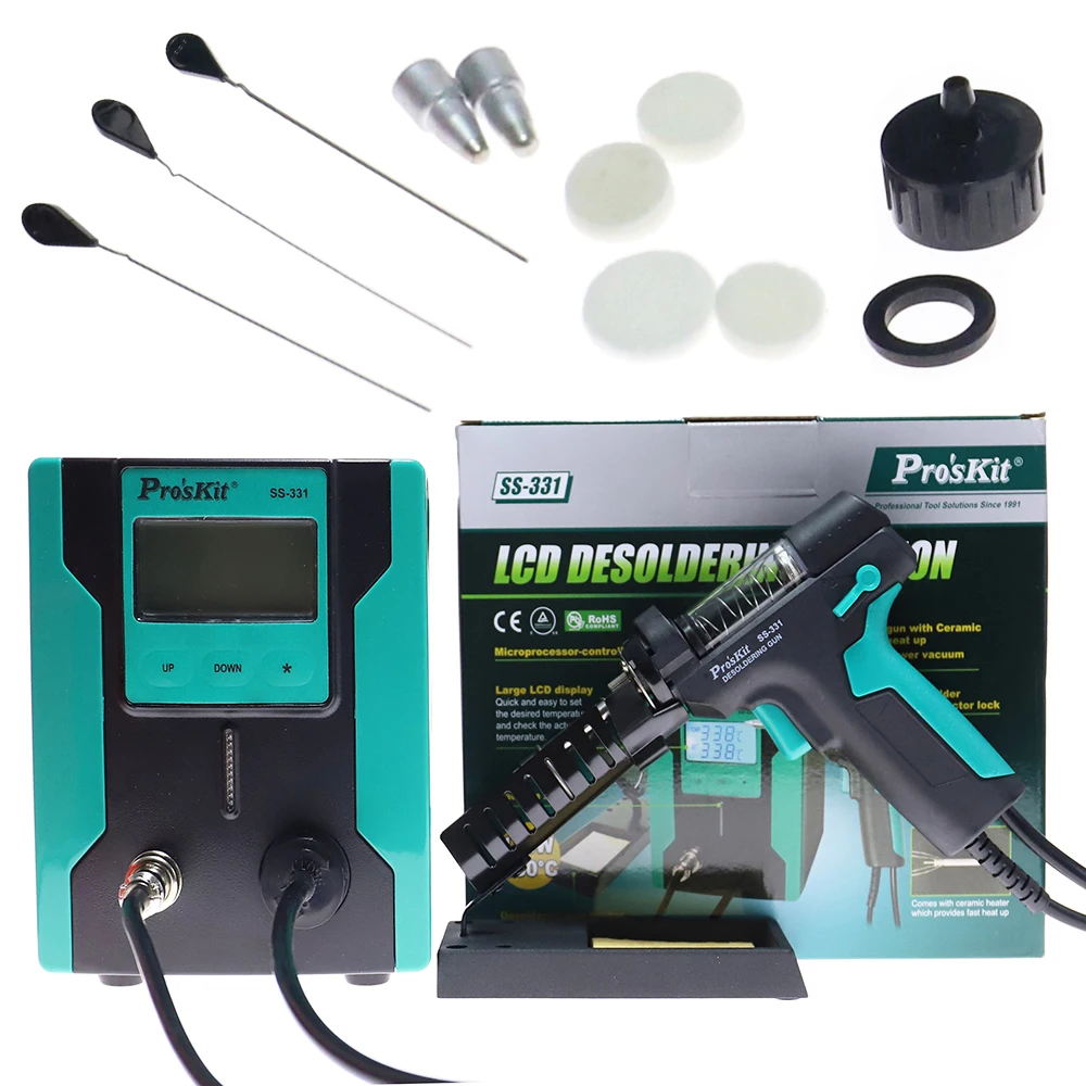 สถานีบัดกรีดิจิตอล LCD รุ่น SS - Desoldering Pump Electric Vacuum Station บทวิจารณ์และราคา