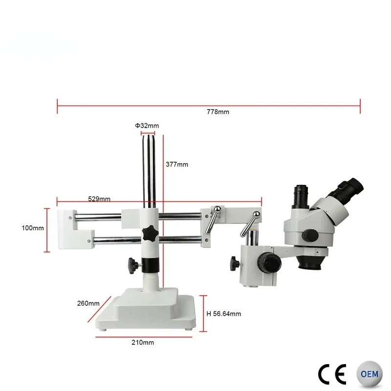 กล้องจุลทรรศน์สเตอริโอแบบสามตา - Trinocular Stereo Microscope 7X-45X บทวิจารณ์และราคา
