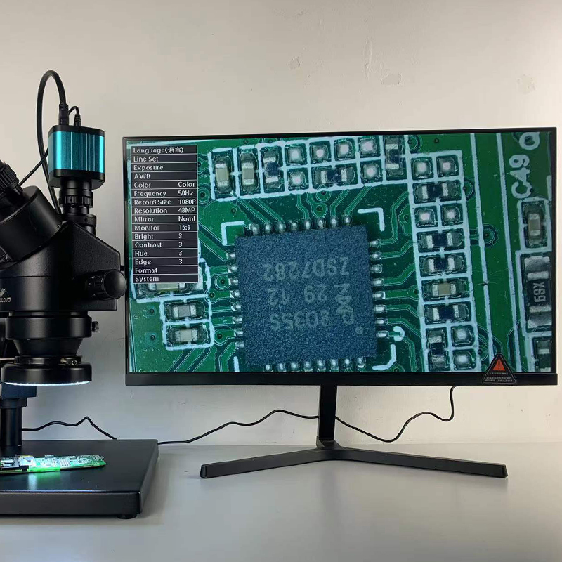 กล้องจุลทรรศน์สเตอริโอแบบซูม 7 - Trinocular Stereo Microscope 7X-45X บทวิจารณ์และราคา