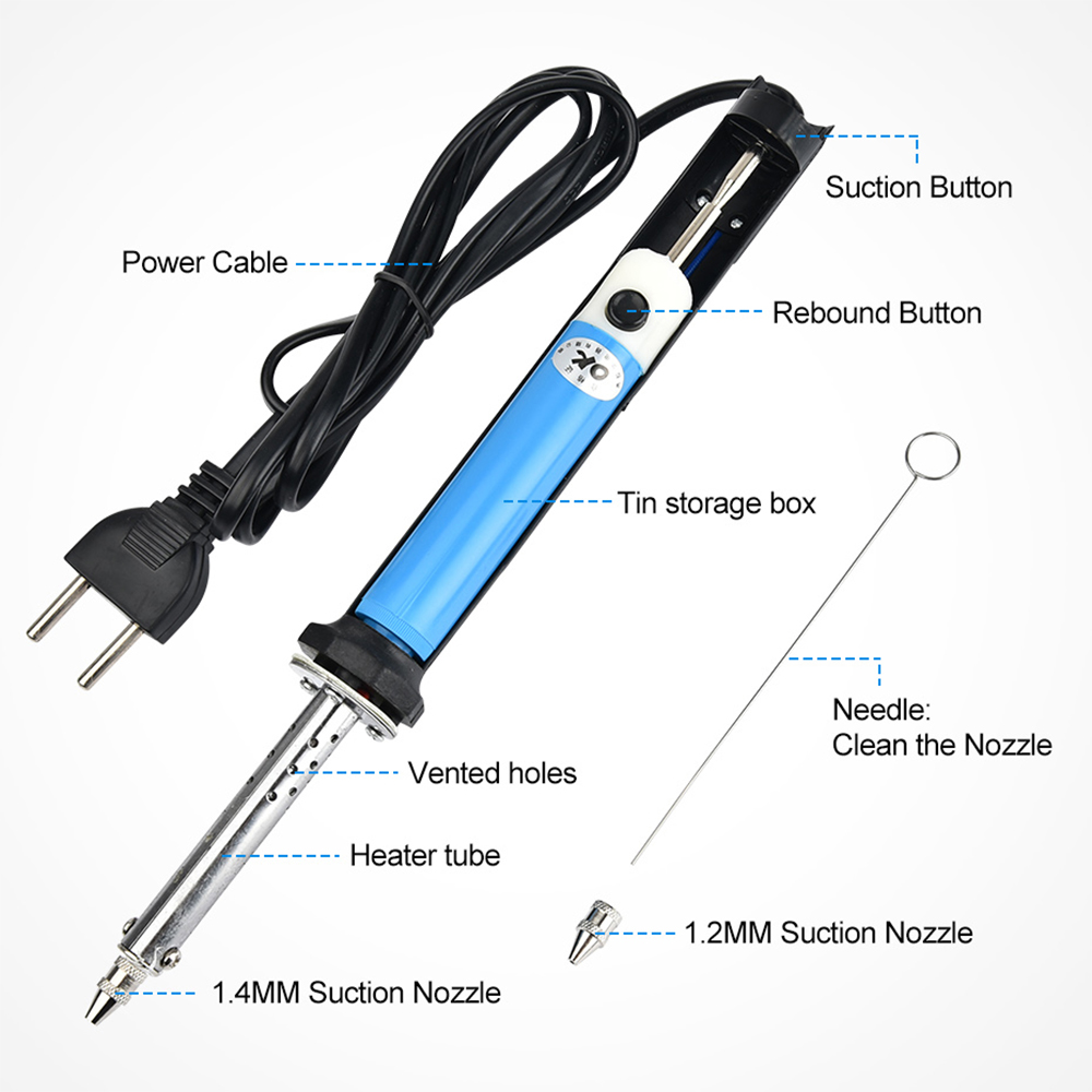เครื่องดูดตะกั่วบัดกรีไฟฟ้า AC - Desoldering Pump Electric Vacuum Station บทวิจารณ์และราคา